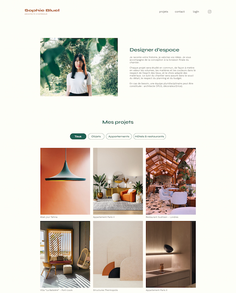 Photo de présentation du site web Portfolio Architecte Sophie-BLUEL