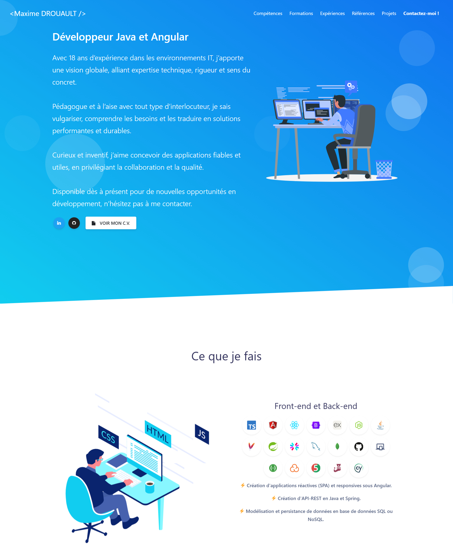 Photo de présentation du site web Portfolio